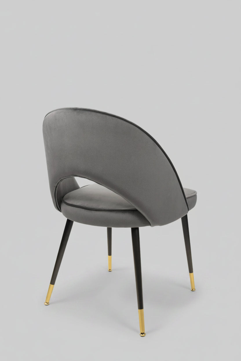 Selena Chair | Grey Velvet