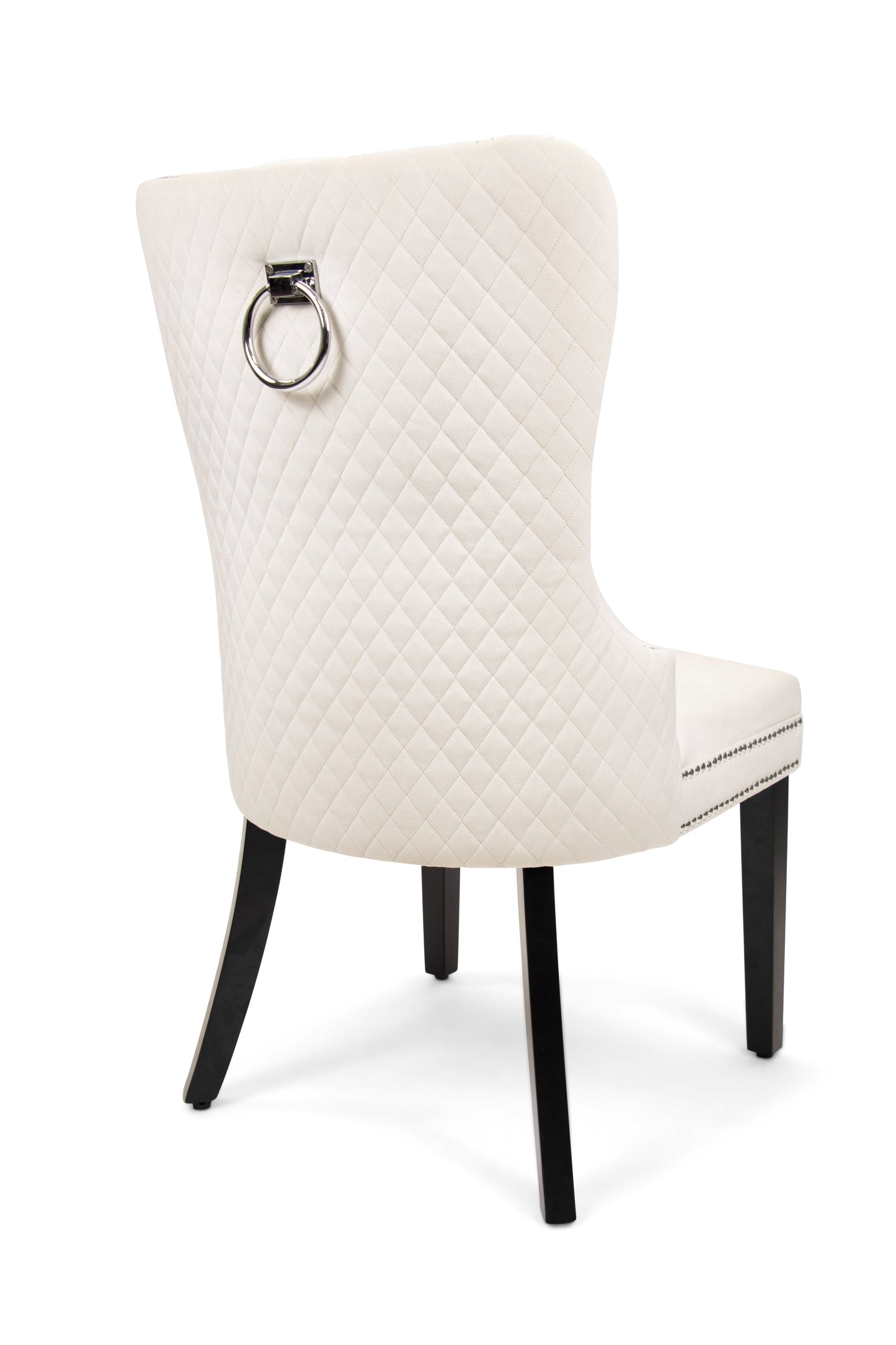 Xini Chair | Offwhite Velvet Wood Legs