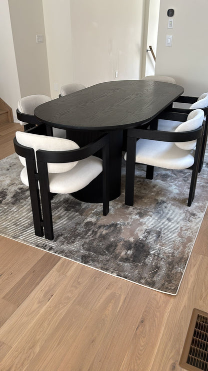 Ebony Chair | Black - Linen Fabric