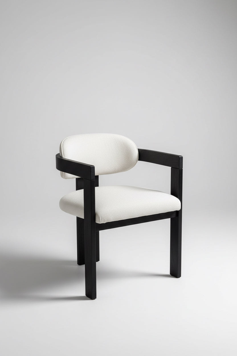 Ebony Chair | Black - Linen Fabric