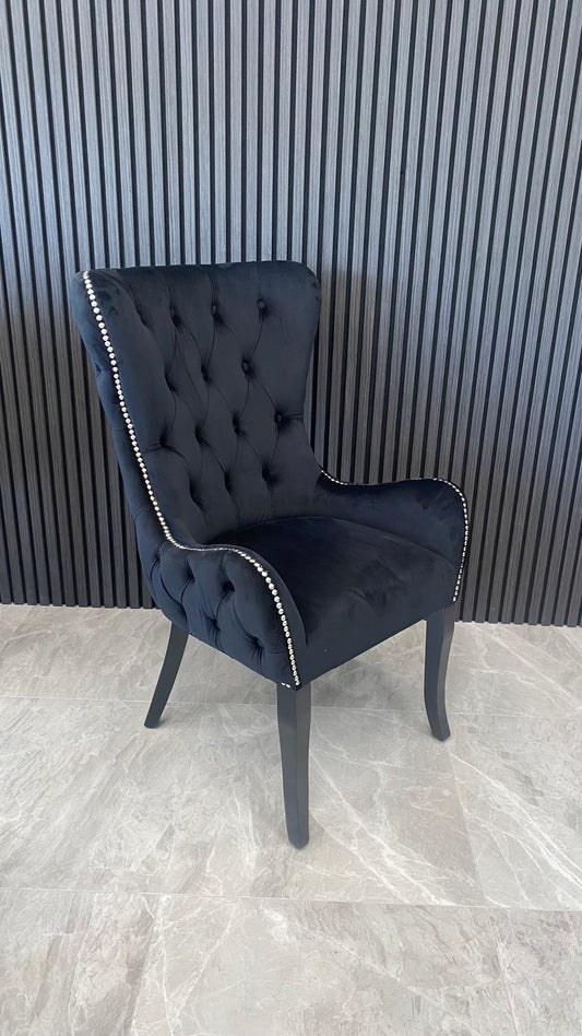 Trudeau Armchair | Black Velvet