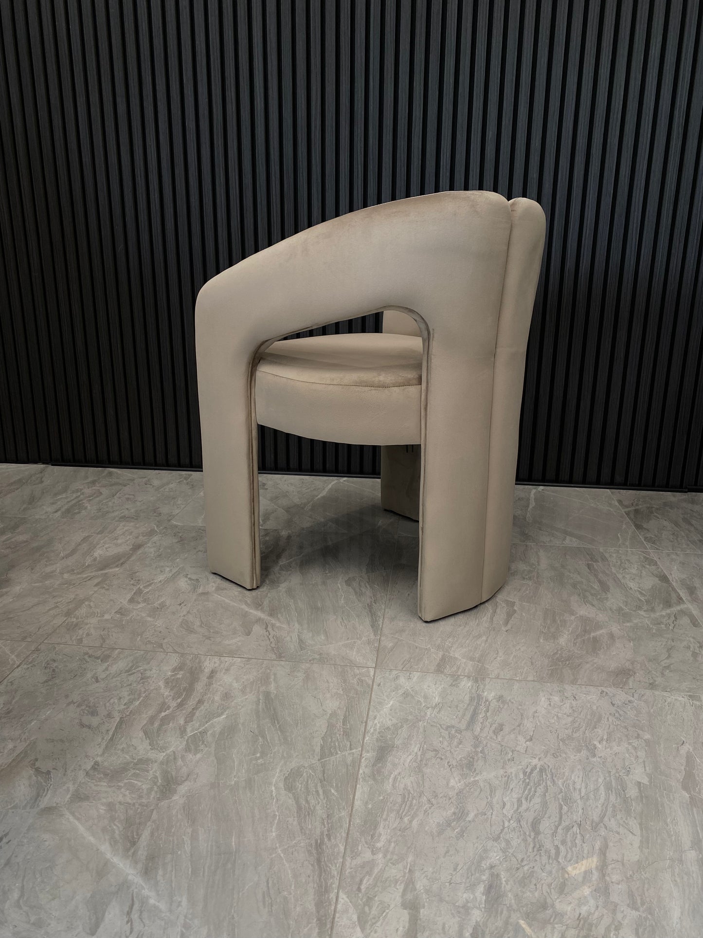 Avalon Chair | Mink Velvet Fabric