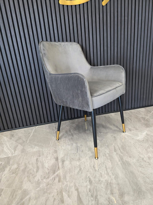 Madrid Chair | Grey Velvet
