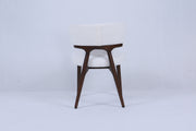Nairobi Chair | Walnut Wood - White Fabric