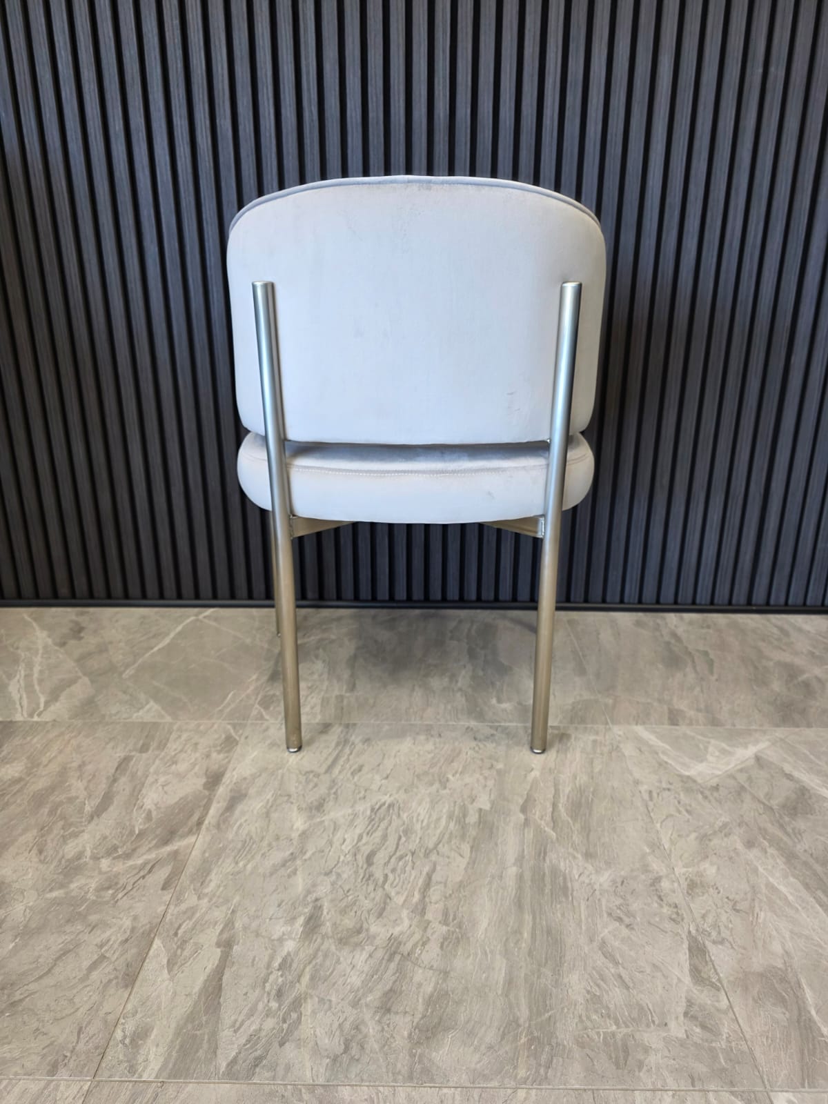 Tiffany Chair | Silver Velvet