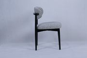 Magnus Chair | Black Wood - Grey Fabric