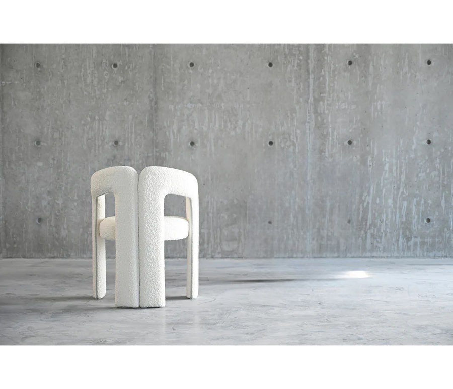 Avalon Chair | White Boucle Fabric