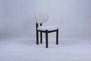 Dove Chair | Walnut Wood - Wheat Fabric