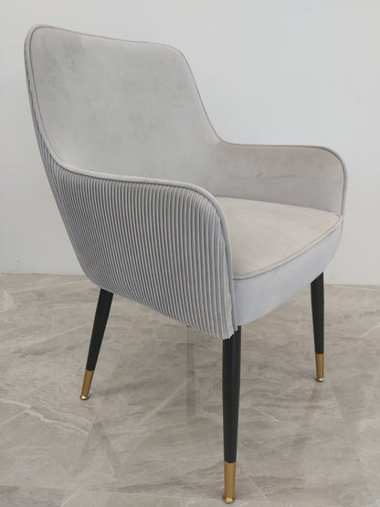 Madrid Chair - Black Metal Legs with Gold Tip