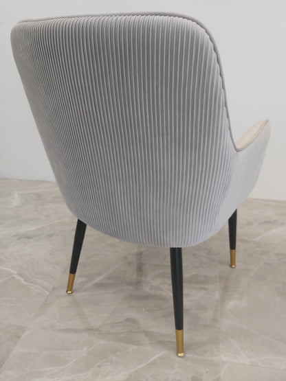 Madrid Chair - Black Metal Legs with Gold Tip