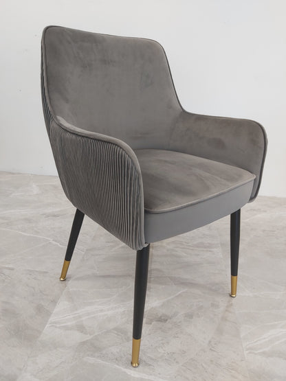 Madrid Chair - Black Metal Legs with Gold Tip