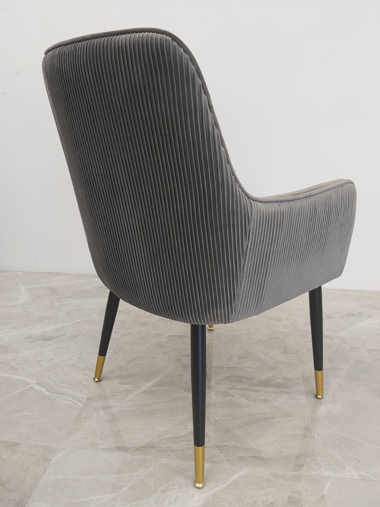 Madrid Chair - Black Metal Legs with Gold Tip