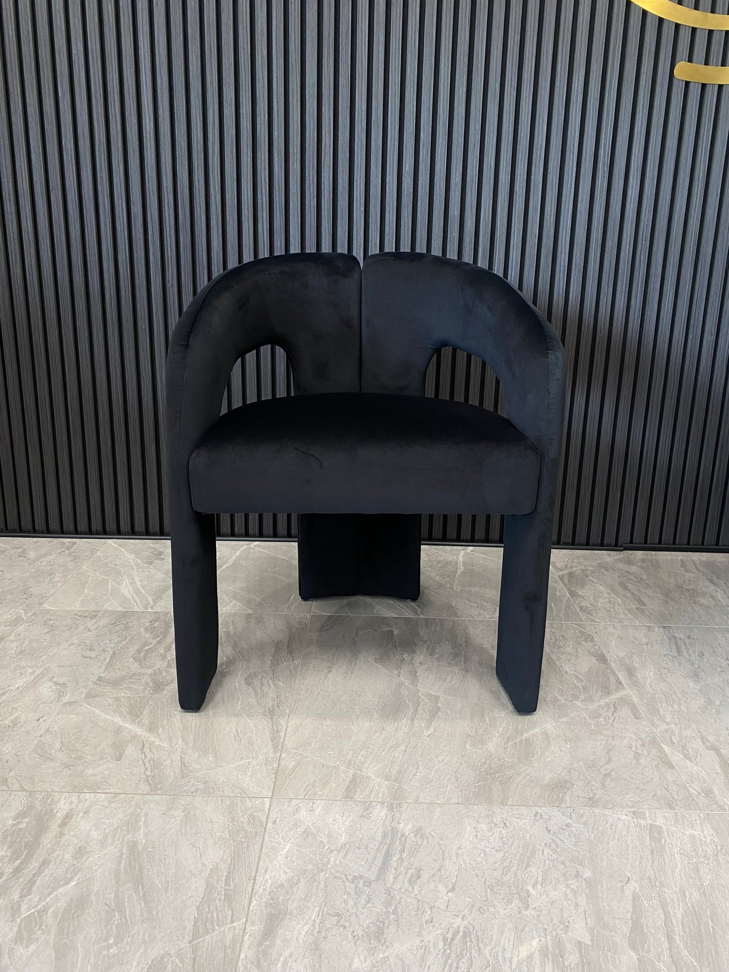 Avalon Chair | Black Velvet Fabric