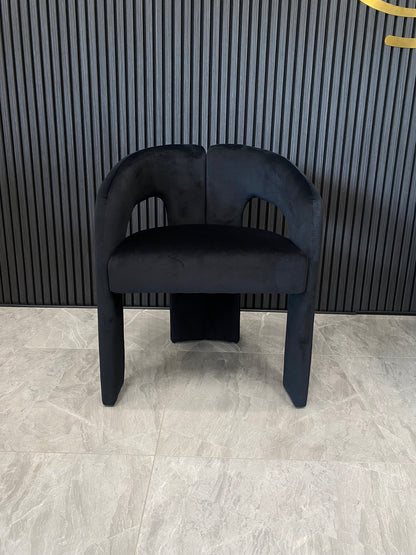 Avalon Chair | Black Velvet Fabric