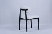 Magnus Chair | Black Wood - White Fabric