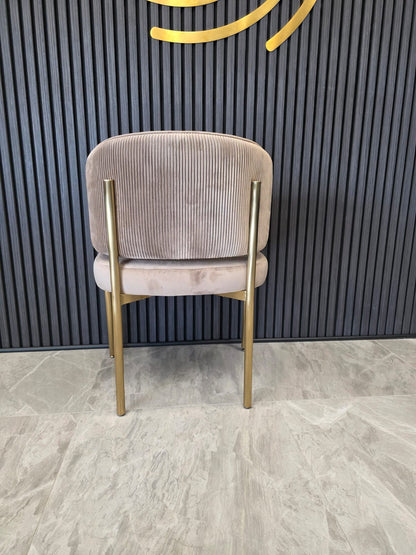 Tiffany Pleated Chair | Mink Velvet ( Pre Order Available )