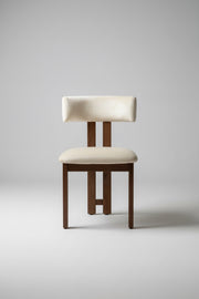 Arista Chair | Walnut Wood - OffWhite Velvet