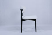 Magnus Chair | Black Wood - White Fabric