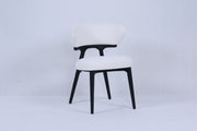 Nairobi Chair | Black Wood - White Fabric