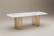 Skylar Dining Table | 240cm Golden Base