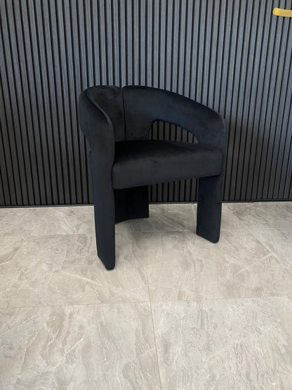 Avalon Chair | Black Velvet Fabric
