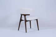 Nairobi Chair | Walnut Wood - White Fabric