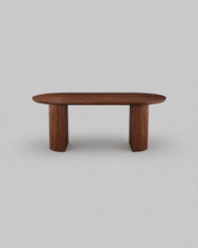 Eclipse Table 200cm | Walnut Wood Top - Walnut Base