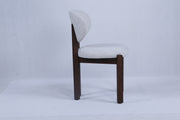 Dove Chair | Walnut Wood - Grey Beige Boucle Fabric