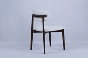 Magnus Chair | Walnut Wood - White Fabric