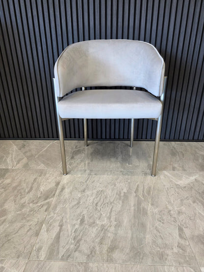 Tiffany Chair | Silver Velvet