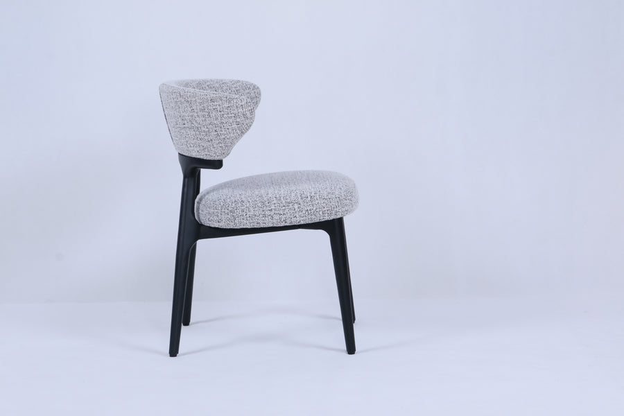 Nairobi Chair | Black Wood - Grey Fabric