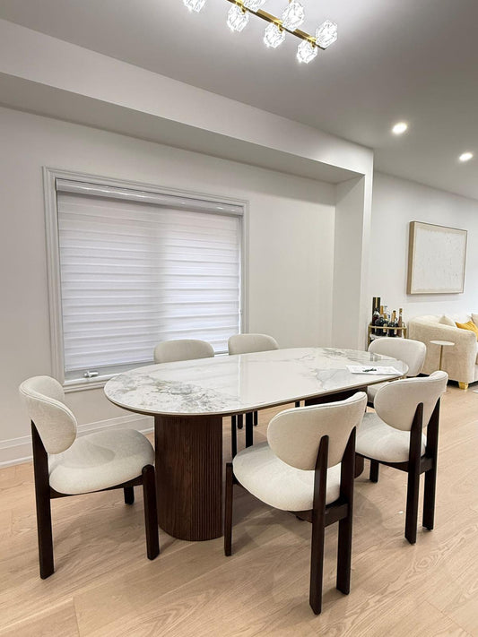 Dove Chair | Walnut Wood - OffWhite Boucle