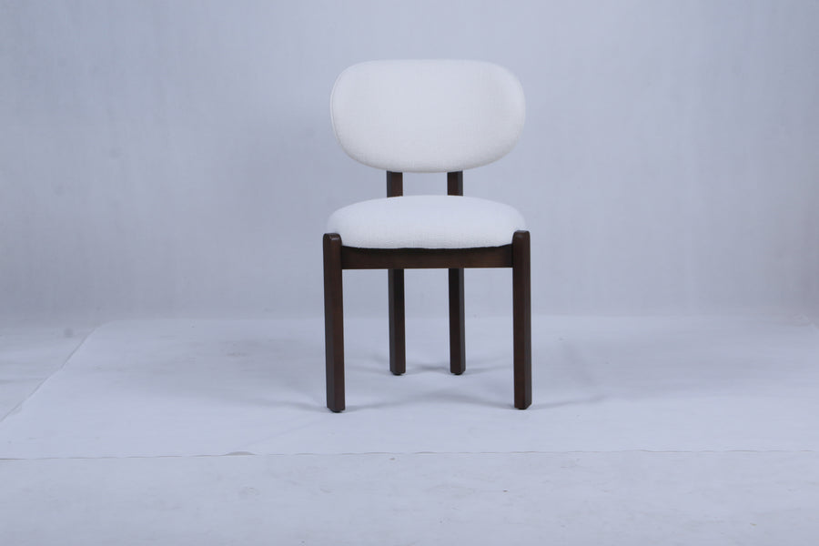 Dove Chair | Walnut Wood - Ivory Fabric ( Pre Order Available )