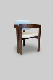 Ebony Chair | Walnut - Boucle Fabric