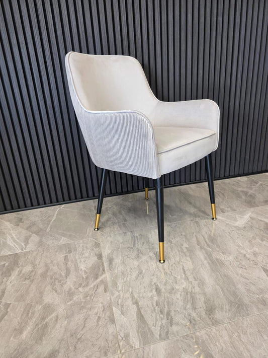 Madrid Chair | Silver Velvet
