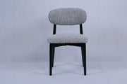 Magnus Chair | Black Wood - Grey Fabric