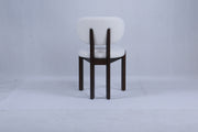 Dove Chair | Walnut Wood - OffWhite Teddy Fabric