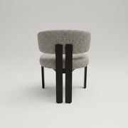 Tisorie Chair | Black Wood - Grey Fabric