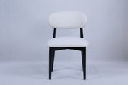 Magnus Chair | Black Wood - White Fabric