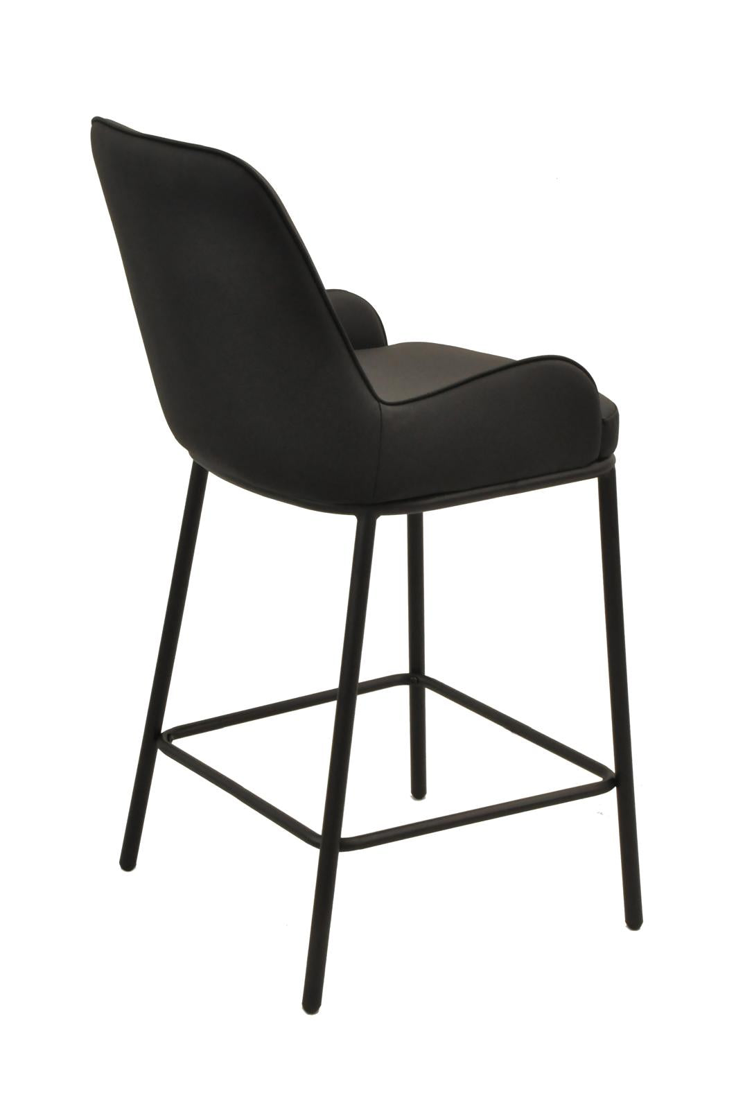 Ella Barstool | Black PU Leather