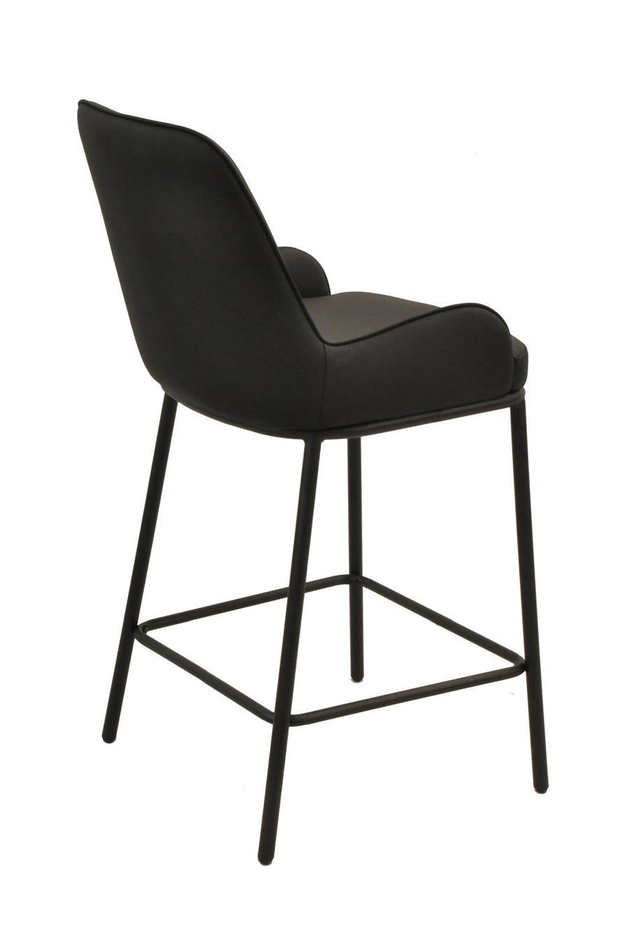 Ella Barstool | Black PU Leather