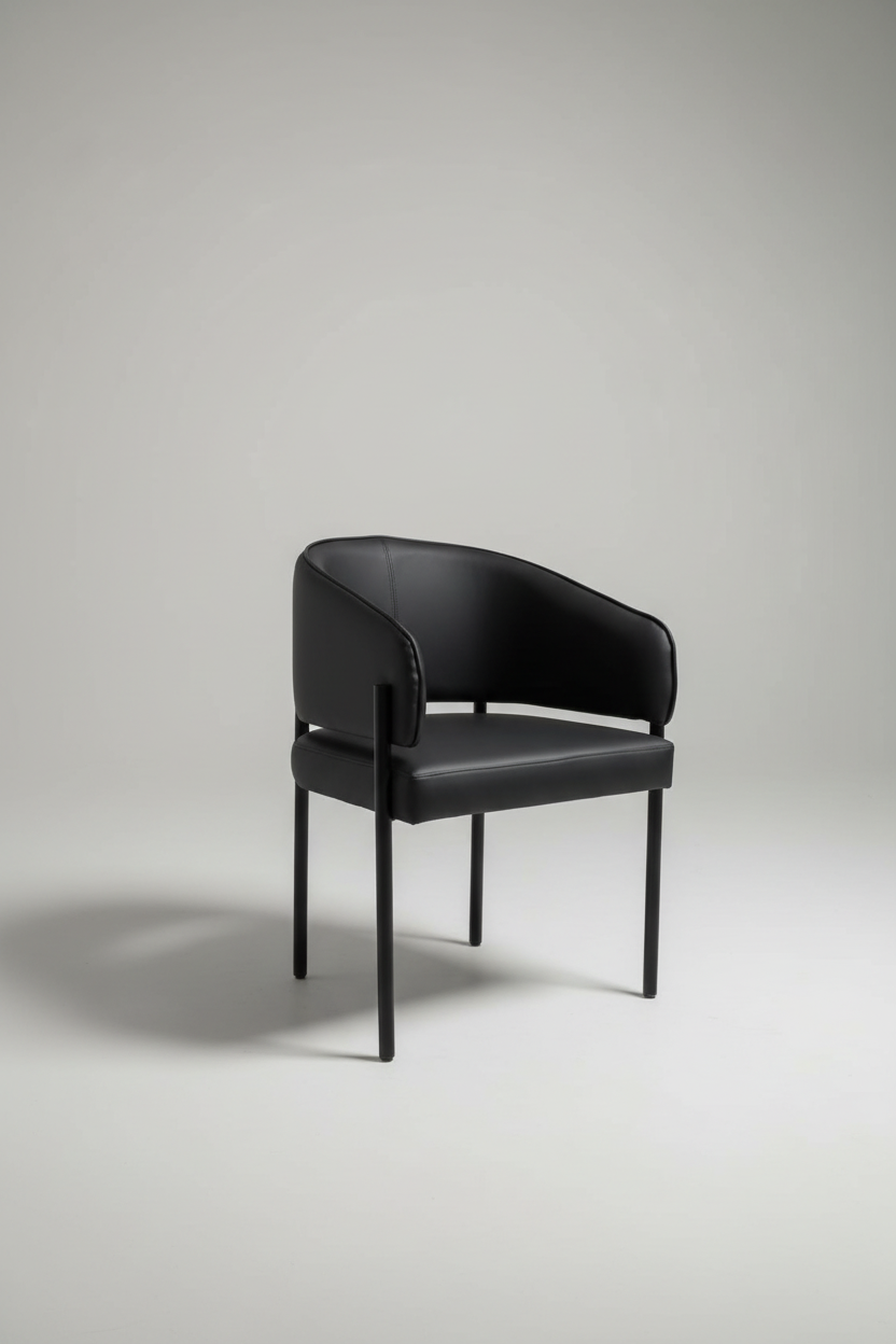 Tiffany Chair | Black PU Leather