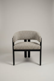 Tisorie Chair | Black Wood - Grey Fabric