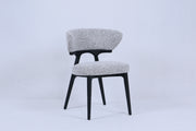 Nairobi Chair | Black Wood - Grey Fabric