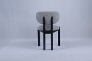 Dove Chair | Black Wood - Grey Teddy Fabric
