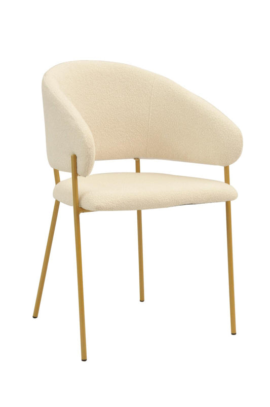 Roma Chair | White Boucle