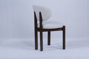 Dove Chair | Walnut Wood - Grey Beige Boucle Fabric