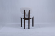 Dove Chair | Walnut Wood - Wheat Fabric