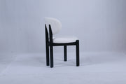 Dove Chair | Black Wood - Offwhite Teddy Fabric