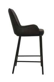 Ella Barstool | Black PU Leather